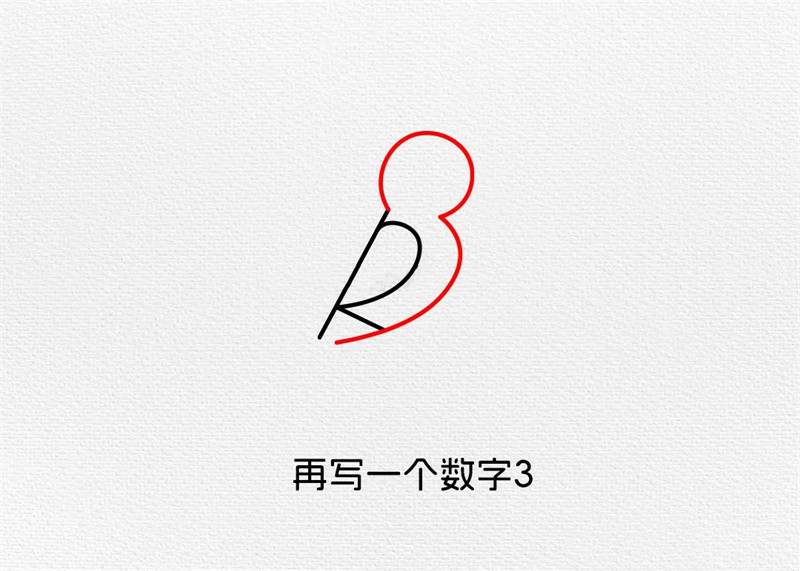 数字1234画小鸟简笔画教程简单