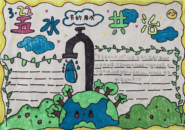 五水共治保护环境手抄报图片及内容