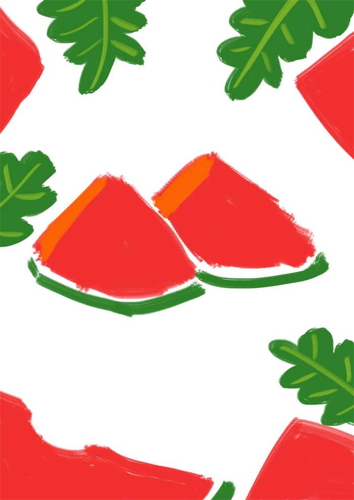 立夏时节少儿美术课程《可口的西瓜》