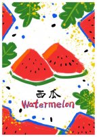 立夏时节少儿美术课程《可口的西瓜》