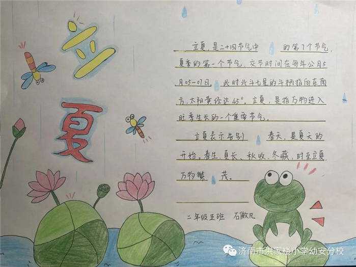 24节气立夏手抄报图片及内容