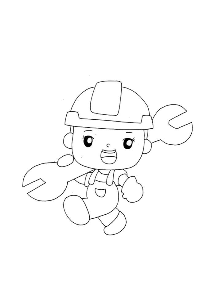 五一劳动节工人简笔画绘画步骤