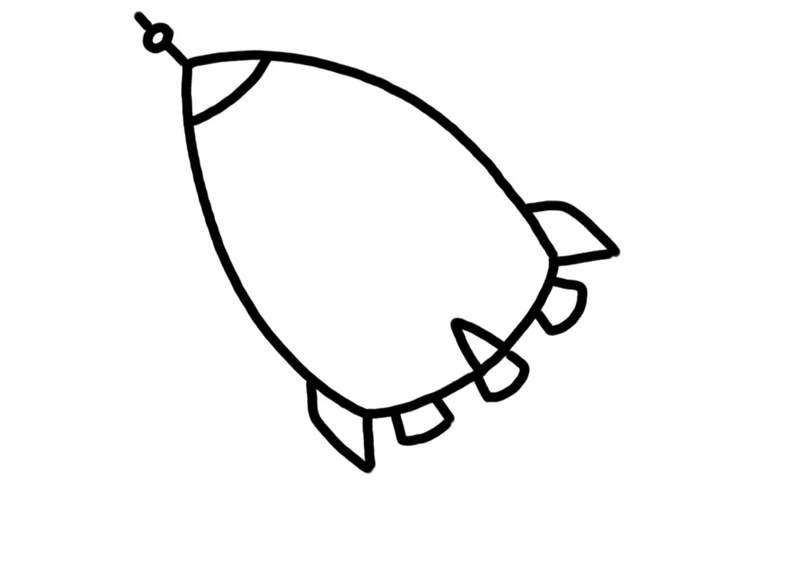 火箭简笔画图片教程简单