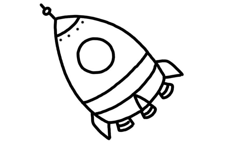 火箭简笔画图片教程简单