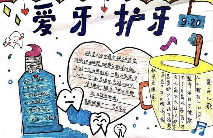 爱护牙齿手抄报图片及内容简单又漂亮