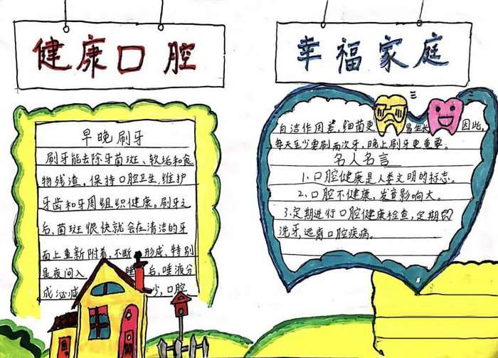 爱护牙齿手抄报图片及内容简单又漂亮