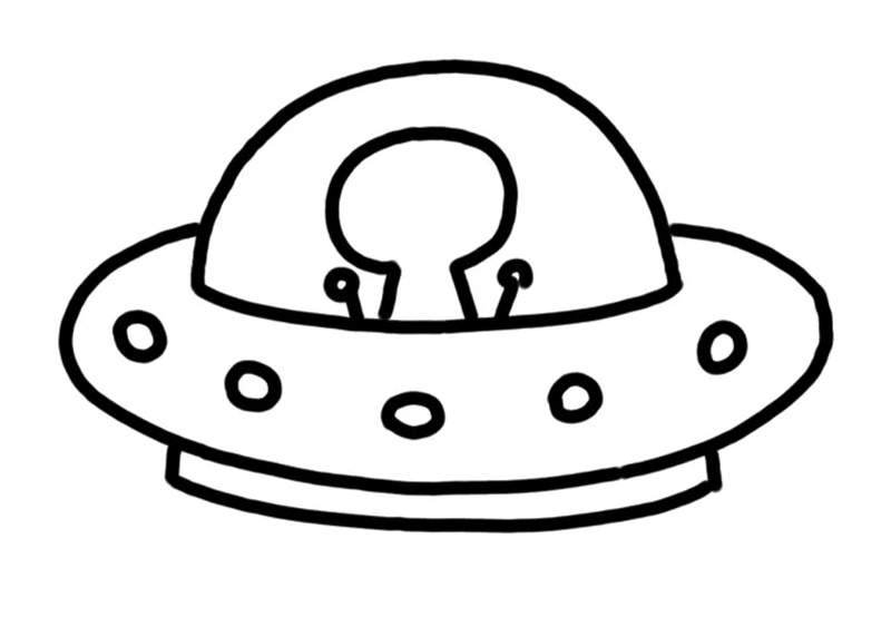 外星人的飞碟简笔画图片教程简单