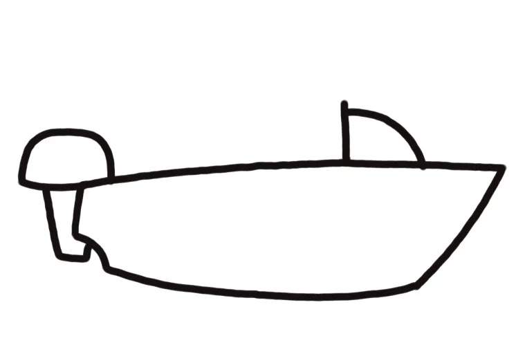 水上快艇简笔画交通图片简单