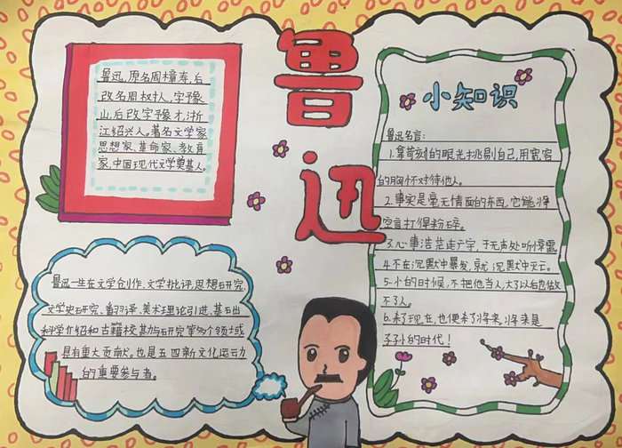 关于鲁迅手抄报简单又漂亮六年级