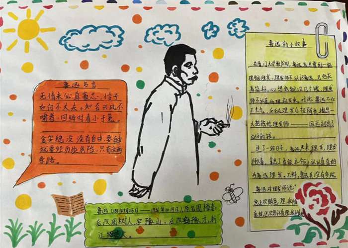 关于鲁迅手抄报简单又漂亮六年级