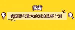 我国面积最大的湖泊是哪个湖