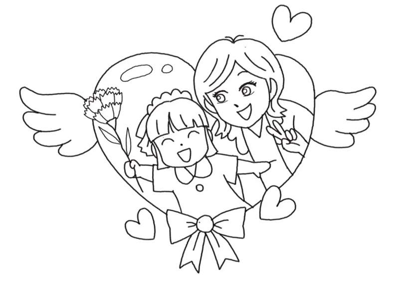 亲子画像的母亲节贺卡怎么画简单漂亮