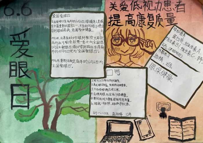 爱眼日手抄报图片及内容