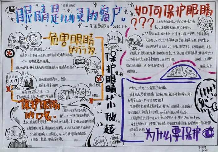 爱眼日手抄报图片及内容