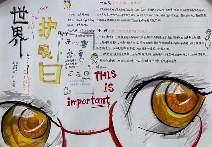 爱眼日手抄报图片及内容