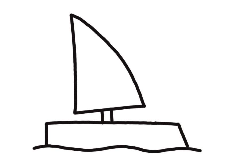 帆船简笔画教程图片简单