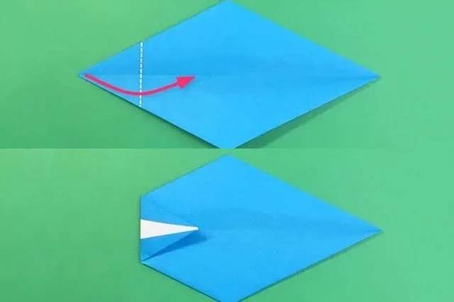 儿童简单折纸教程：怎么折纸海豚(步骤图解)