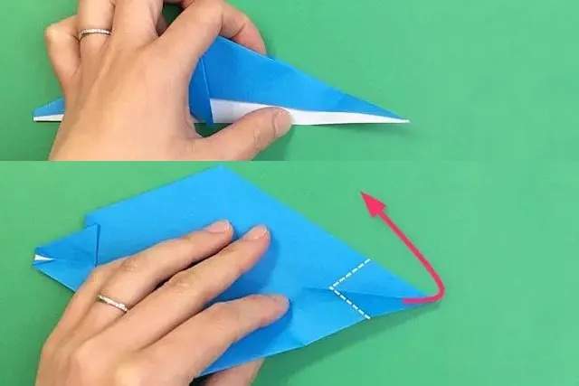 儿童简单折纸教程：怎么折纸海豚(步骤图解)