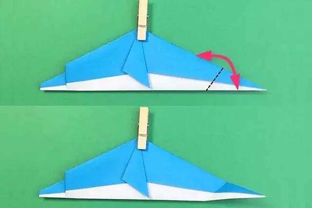 儿童简单折纸教程：怎么折纸海豚(步骤图解)