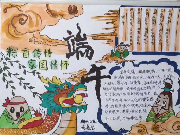 端午节手抄报图片漂亮复杂精致
