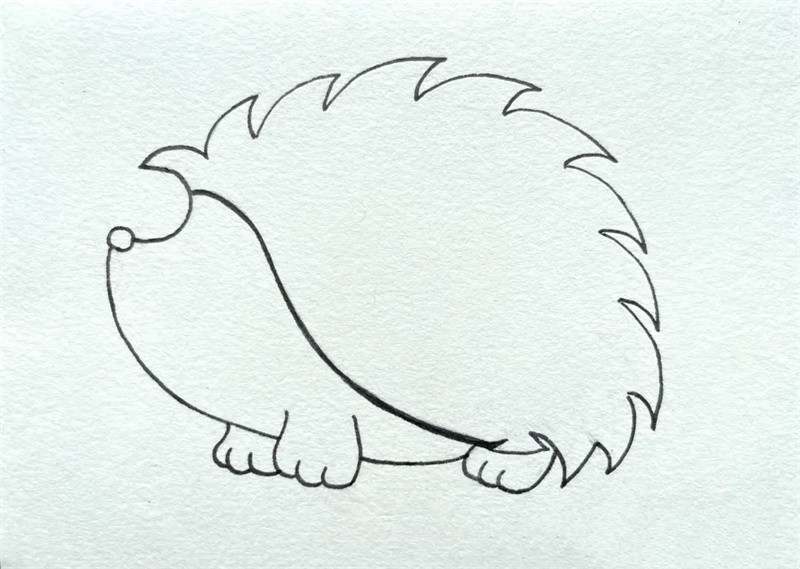 小刺猬简笔画图片教程简单