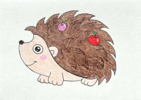 小刺猬简笔画图片教程简单