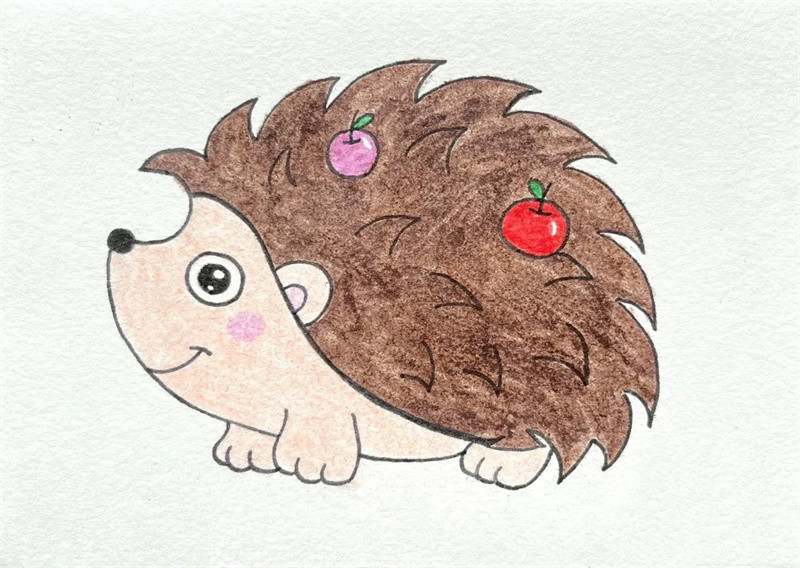 小刺猬简笔画图片教程简单