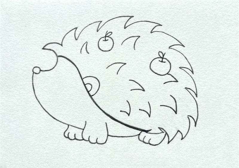 小刺猬简笔画图片教程简单