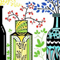 少儿美术课程：认识点、线、面《带图案的花瓶