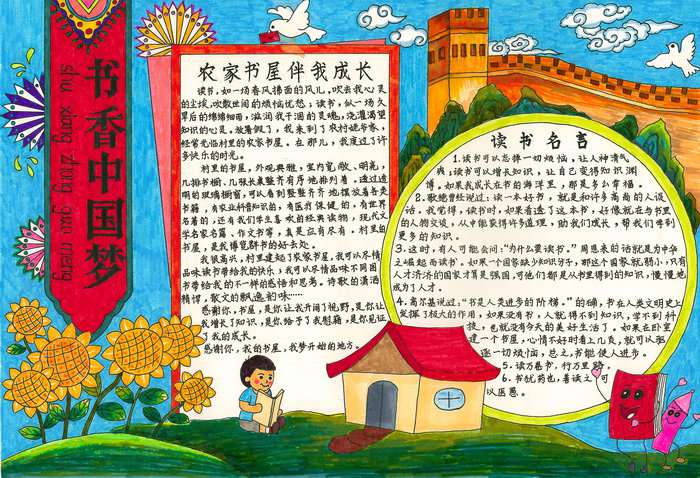 我的书屋我的梦手抄报图片及内容简单