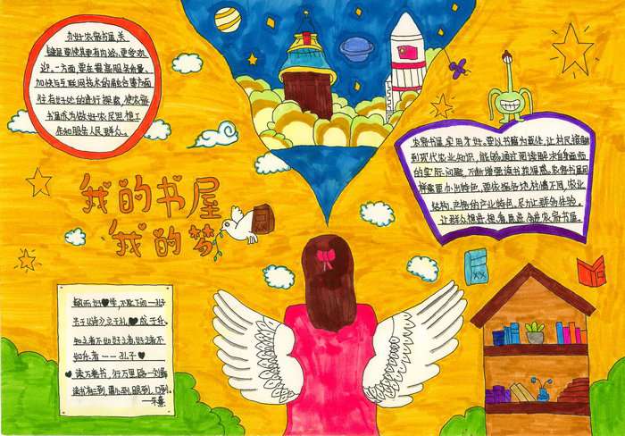 我的书屋我的梦手抄报图片及内容简单