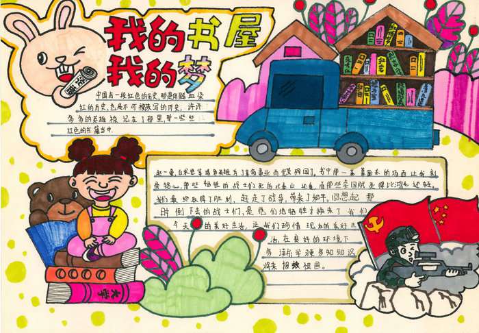 我的书屋我的梦手抄报图片及内容简单