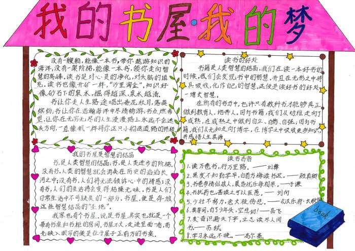 我的书屋我的梦手抄报图片及内容简单