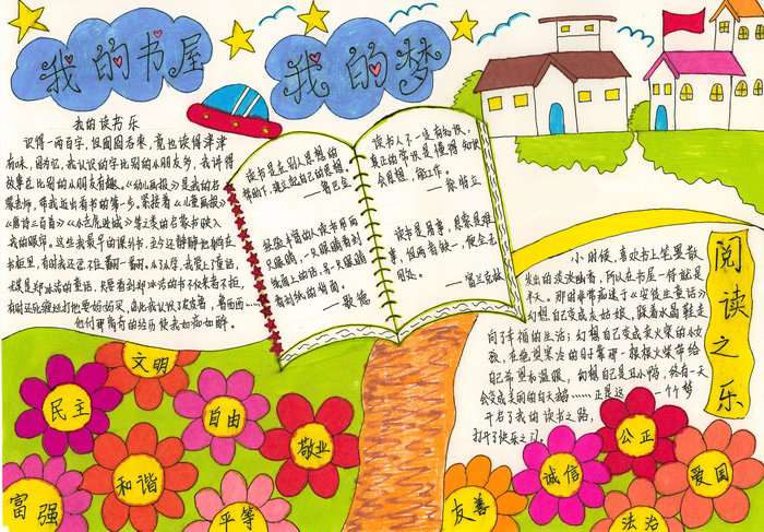 我的书屋我的梦手抄报图片及内容简单