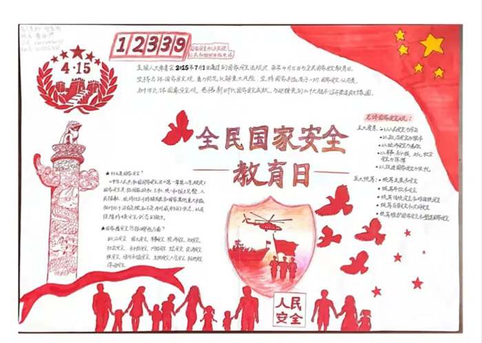 国家安全人人有责手抄报图片简单又漂亮