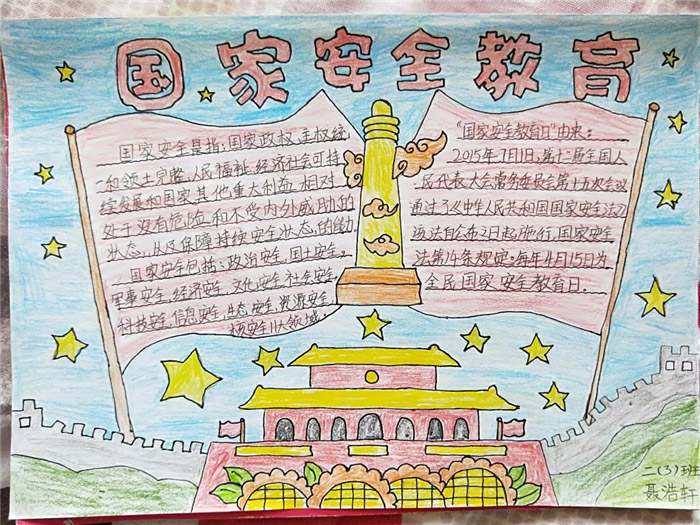 国家安全人人有责手抄报图片简单又漂亮