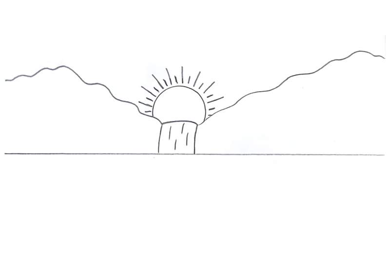 儿童自然风景画简单图片教程