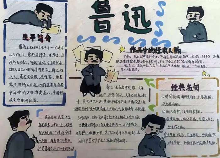 认识鲁迅手抄报六年级