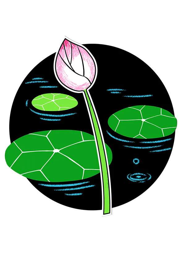 初夏少儿美术课程《小荷才露尖尖角》