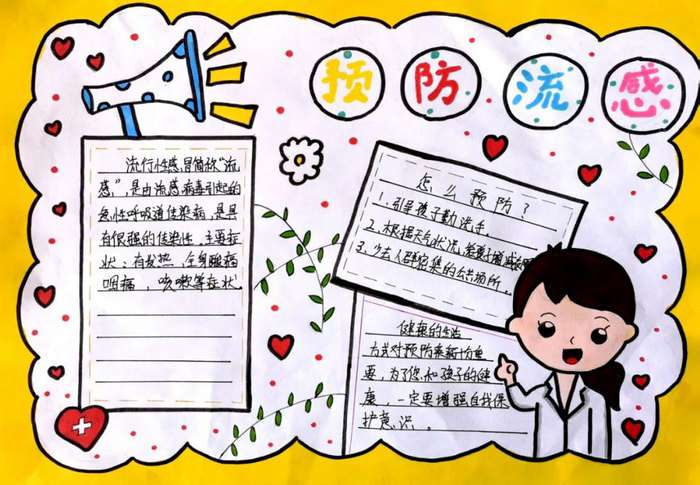 预防甲流手抄报图片及内容