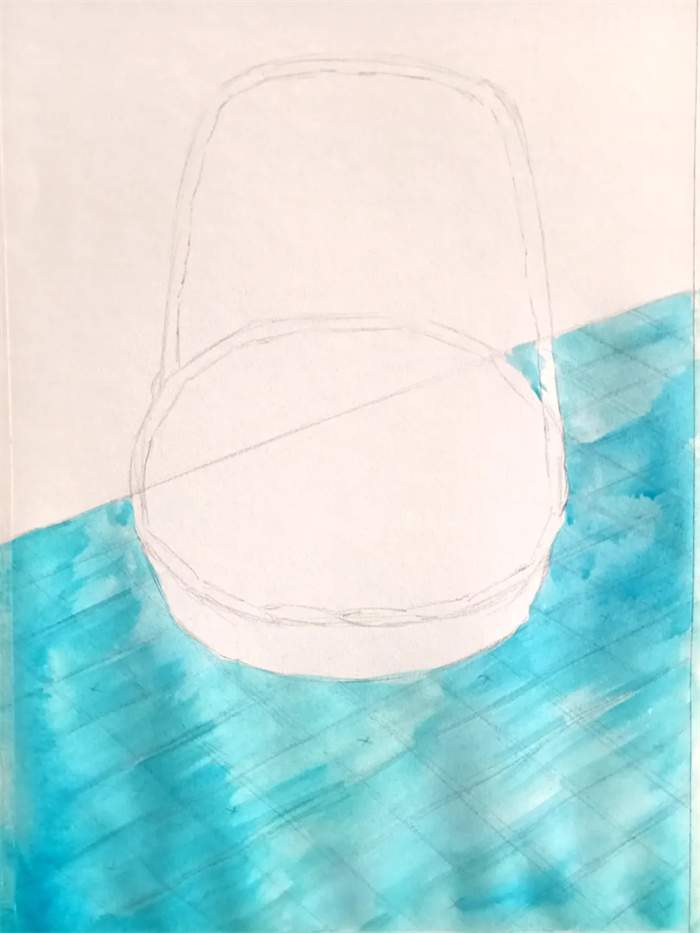 少儿美术课程 水粉画+拼贴画《提篮里的红樱桃》