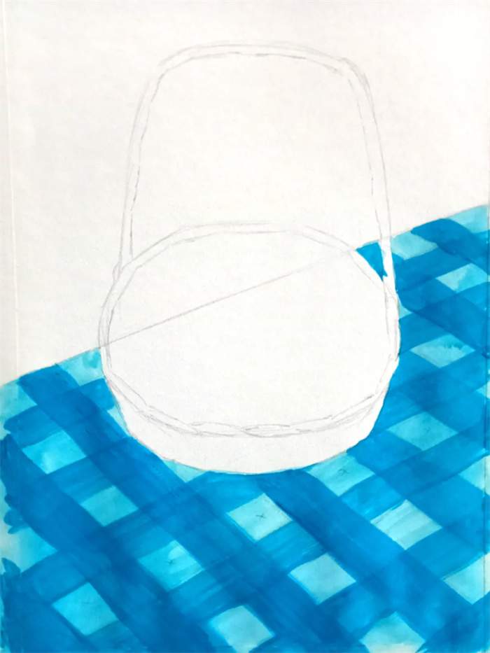 少儿美术课程 水粉画+拼贴画《提篮里的红樱桃》