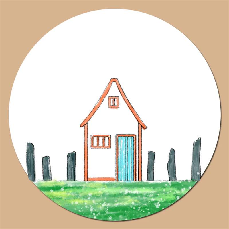 少儿美术课程《温馨雅致的小木屋》