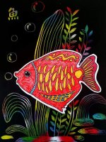 体验刮画的乐趣：少儿美术课程《有鱼图》