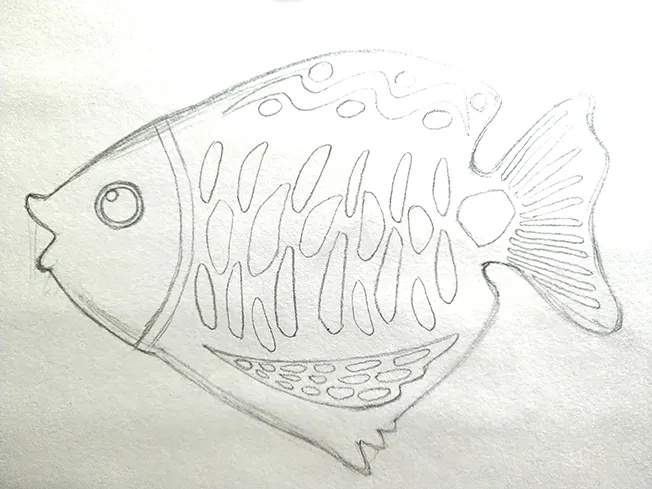 体验刮画的乐趣：少儿美术课程《有鱼图》