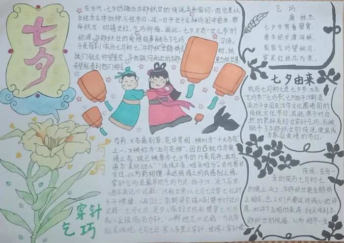 七夕节手抄报图片及内容