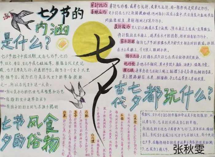 七夕节手抄报图片及内容
