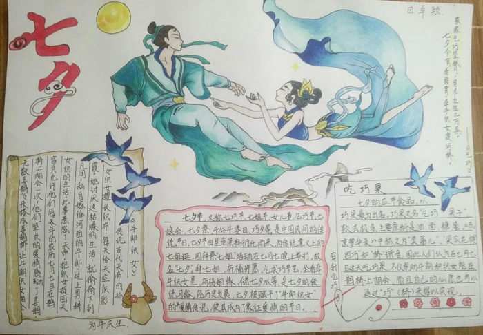 七夕节手抄报图片及内容