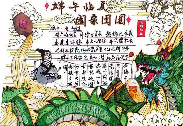 端午节手抄报图片高中生水平