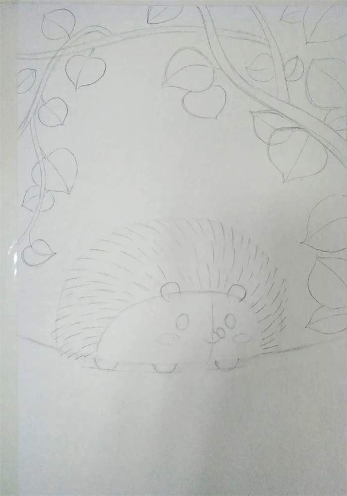 少儿美术课程：儿童水粉画《可爱的刺猬》